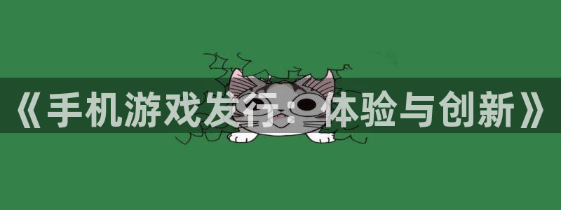 完美电竞是什么娱乐?：《手机游戏发行：体验与创新》