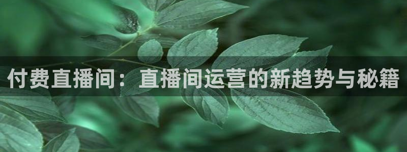 玩球体育直播app：付费直播间：直播间运营的新趋势与秘籍